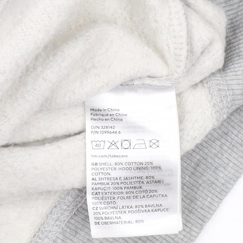 H&M Men’s Grey Pullover Hoodie S New York City Logo Fleece