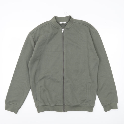 Marks and Spencer Boys Green 13-14 Yrs Track Jacket Full Zip Casual