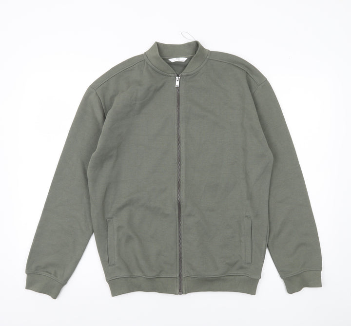 Marks and Spencer Boys Green 13-14 Yrs Track Jacket Full Zip Casual