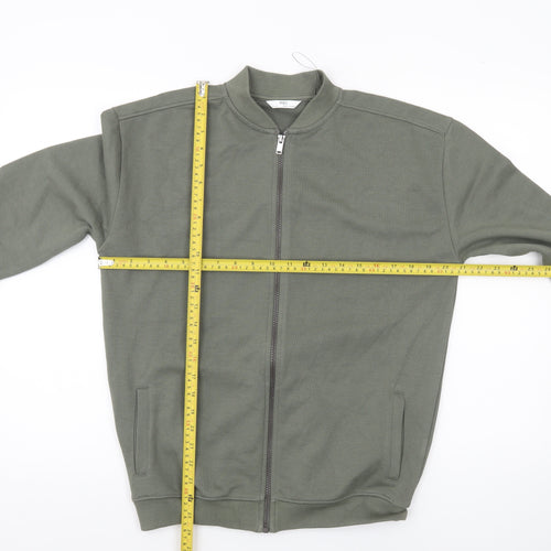 Marks and Spencer Boys Green 13-14 Yrs Track Jacket Full Zip Casual