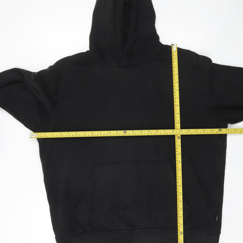 Puma Men’s Black Pullover Hoodie L Regular Fit Fleece Sweatshirt