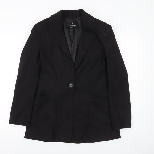 Stradivarius Women’s Black Size 8 Single-Breasted Blazer