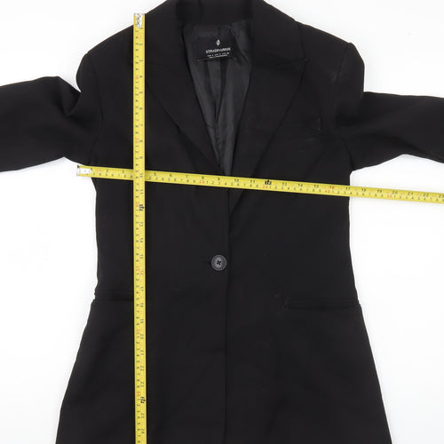 Stradivarius Women’s Black Size 8 Single-Breasted Blazer