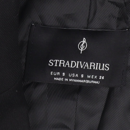 Stradivarius Women’s Black Size 8 Single-Breasted Blazer