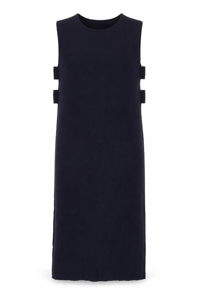 MNG Women’s Black Wool Shift Dress Size 8 Sleeveless Workwear