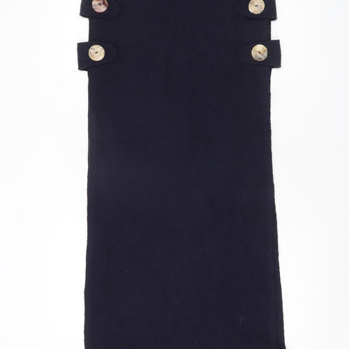 MNG Women’s Black Wool Shift Dress Size 8 Sleeveless Workwear
