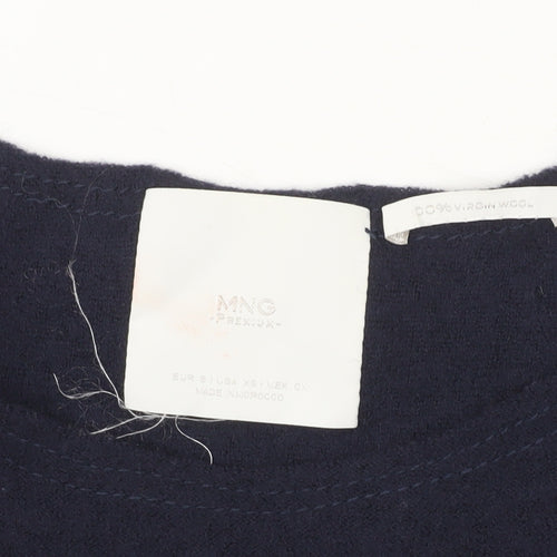 MNG Women’s Black Wool Shift Dress Size 8 Sleeveless Workwear
