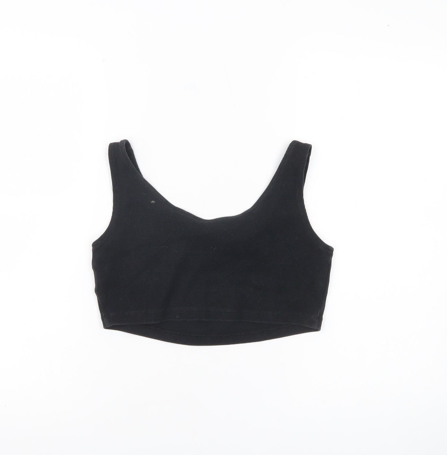 Adidas Women’s Black Crop Tank Top Size 6 XS Cotton Blend