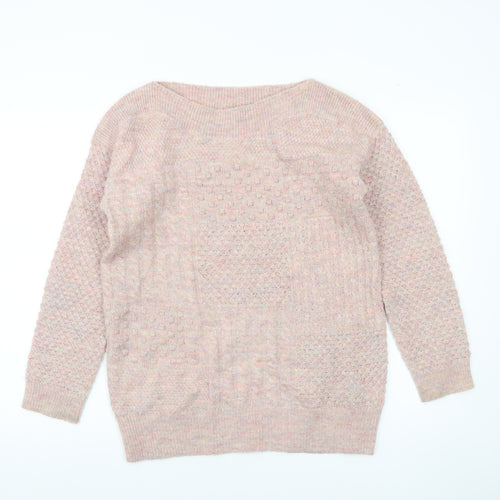 Marks and Spencer Women’s Pink Cable Knit Jumper Size 6
