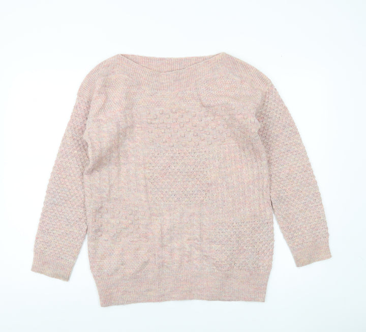Marks and Spencer Women’s Pink Cable Knit Jumper Size 6