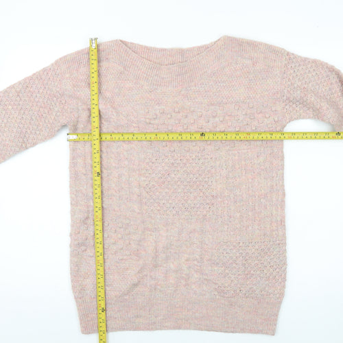 Marks and Spencer Women’s Pink Cable Knit Jumper Size 6