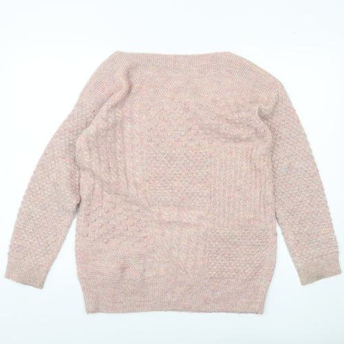 Marks and Spencer Women’s Pink Cable Knit Jumper Size 6