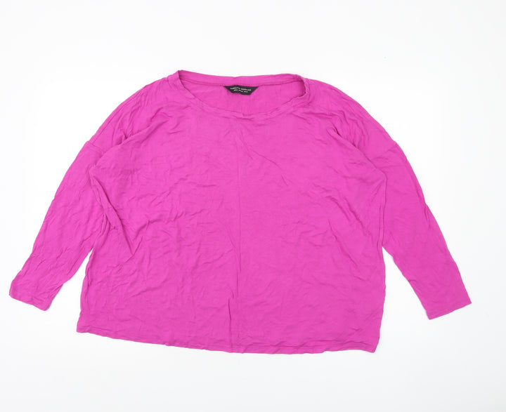 Dorothy Perkins Women’s Pink Size 16 Long Sleeve Jersey Top