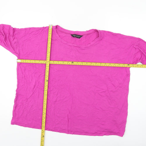 Dorothy Perkins Women’s Pink Size 16 Long Sleeve Jersey Top