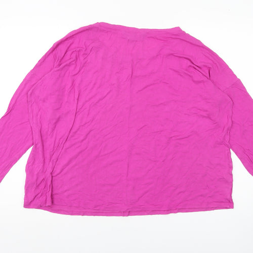 Dorothy Perkins Women’s Pink Size 16 Long Sleeve Jersey Top