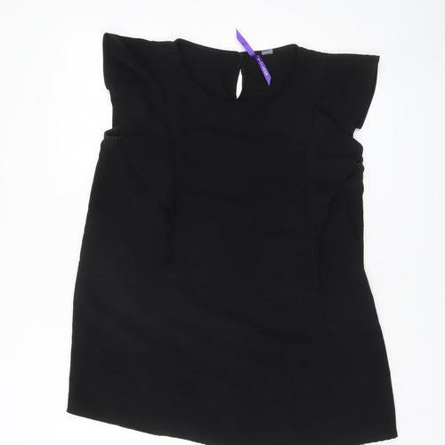 Séraphine Women Black Blouse UK 8 Sleeveless Tunic Style