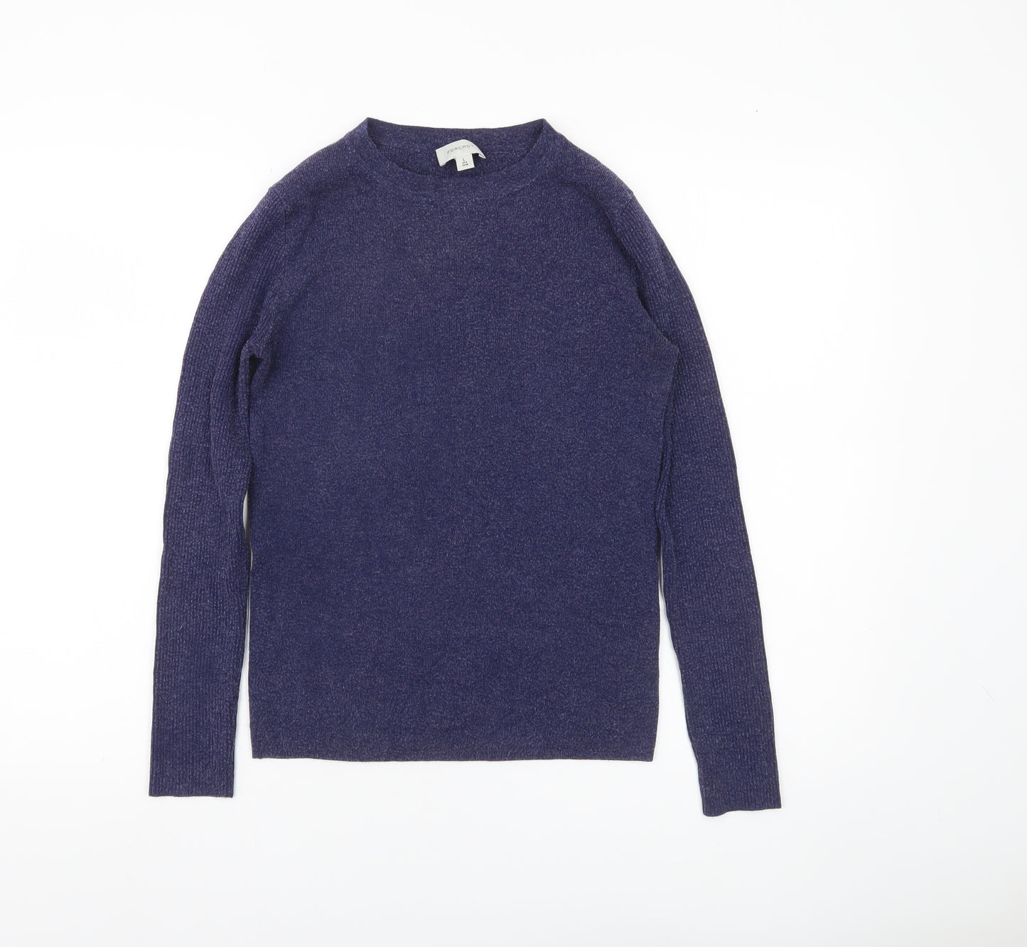 Forcast Womens Purple Crew Neck Knit Jumper Size 12 Long Sleeve