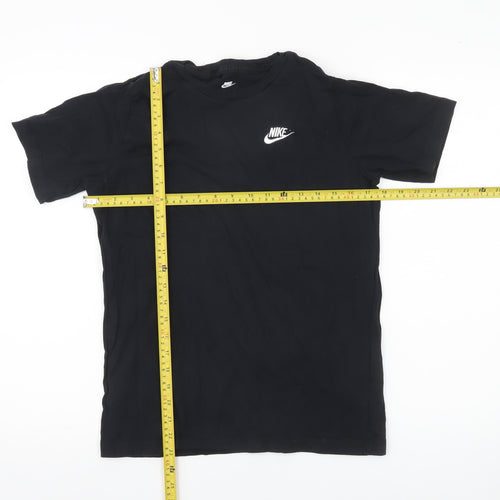 Nike Boys Black XL Regular Fit Sports Logo T-Shirt