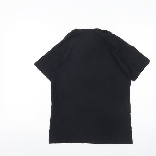 Nike Boys Black XL Regular Fit Sports Logo T-Shirt