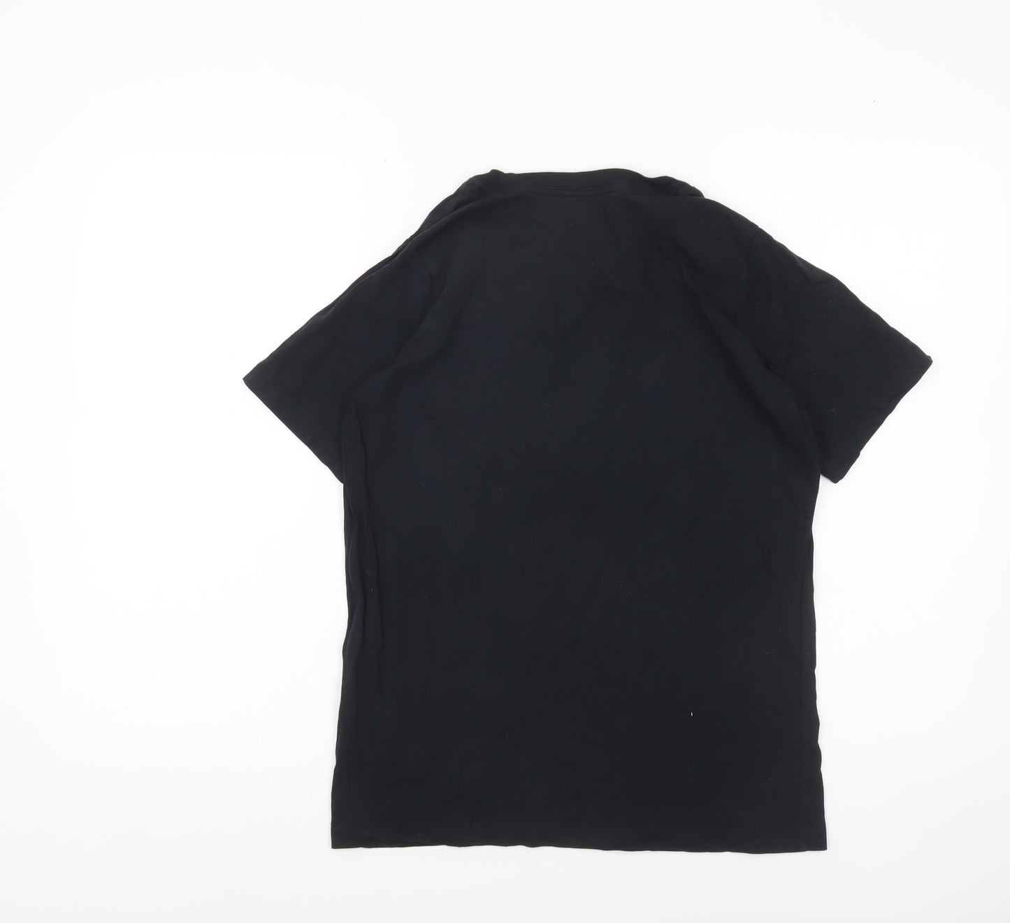 Nike Boys Black XL Regular Fit Sports Logo T-Shirt