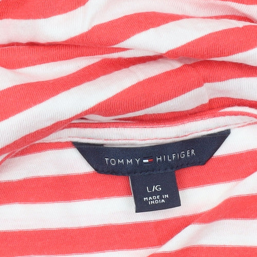 Tommy Hilfiger Women’s Red White Striped Sleeveless Tank Top L