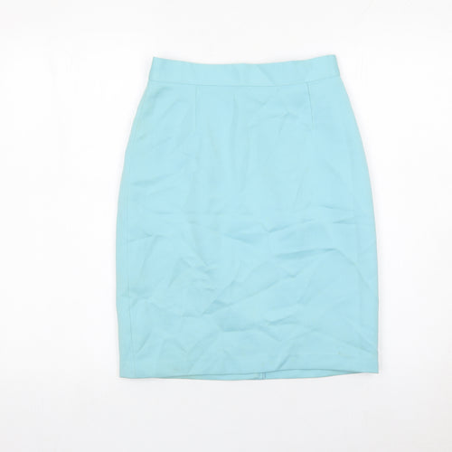 Affinity Womens Blue Size 10 Pencil Work Skirt Knee Length
