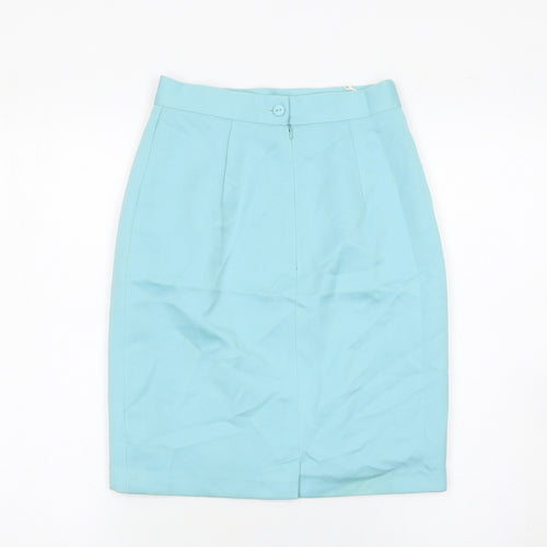 Affinity Womens Blue Size 10 Pencil Work Skirt Knee Length