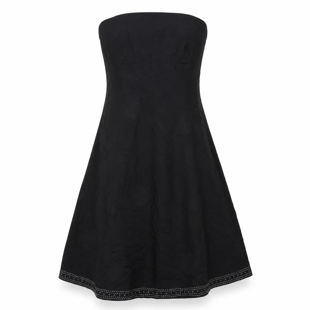Jasper Conran Women’s Black Strapless A-Line Midi Dress Size 10