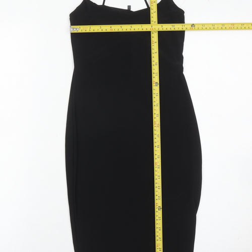 PrettyLittleThing Women’s Black Size 6 Midi Slip Dress