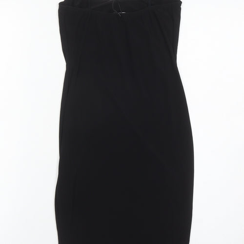 PrettyLittleThing Women’s Black Size 6 Midi Slip Dress