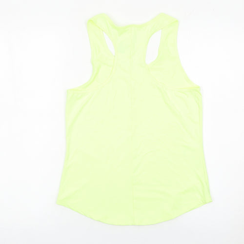 Decathlon Womens Yellow Racerback Tank Top S Athletic Fit