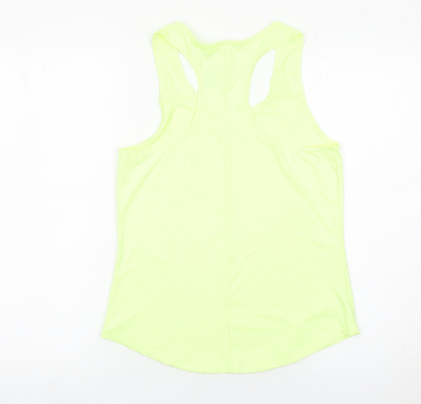 Decathlon Womens Yellow Racerback Tank Top S Athletic Fit