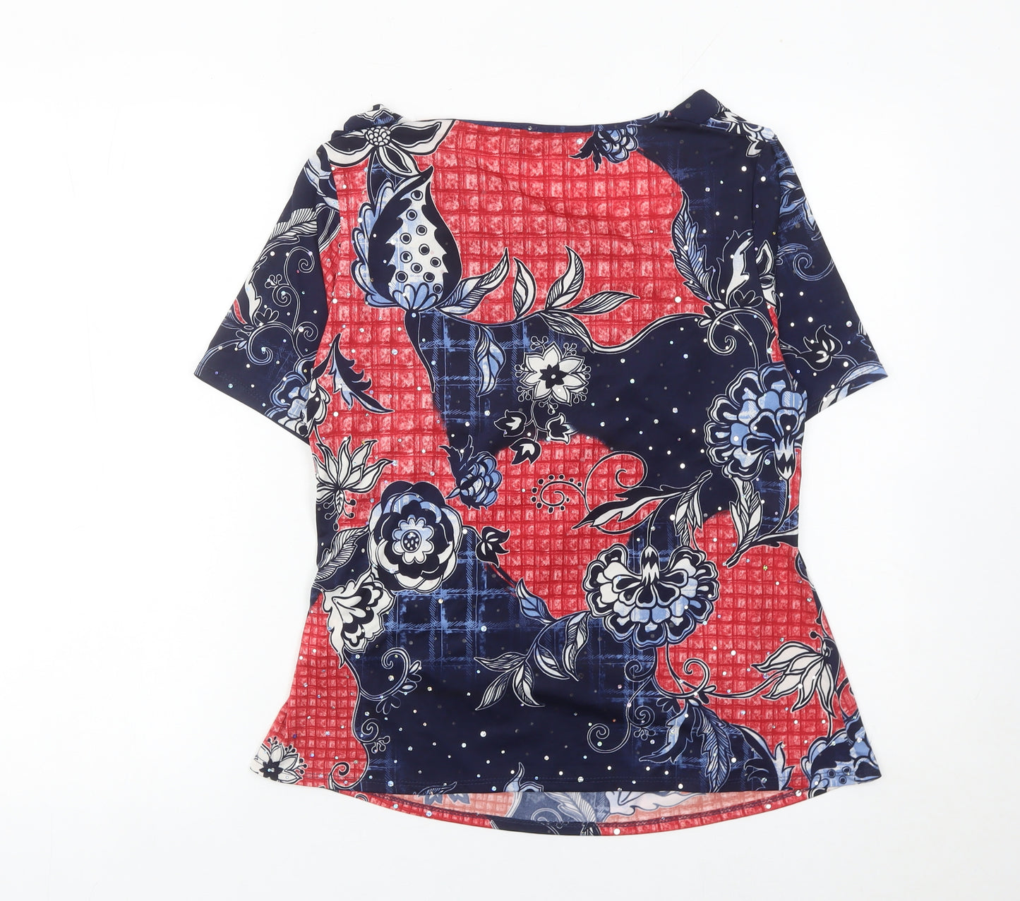 Saloos Womens Multicoloured Floral Tunic Blouse UK 14 Cowl Neck