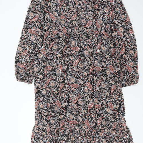 Blue Vanilla Women’s Multicoloured Paisley Midi Shift Dress UK 12