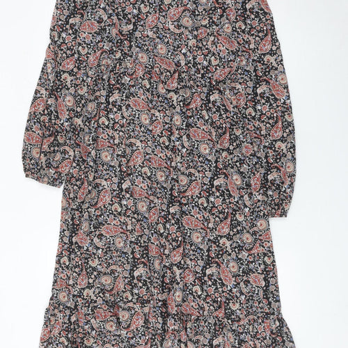 Blue Vanilla Women’s Multicoloured Paisley Midi Shift Dress UK 12
