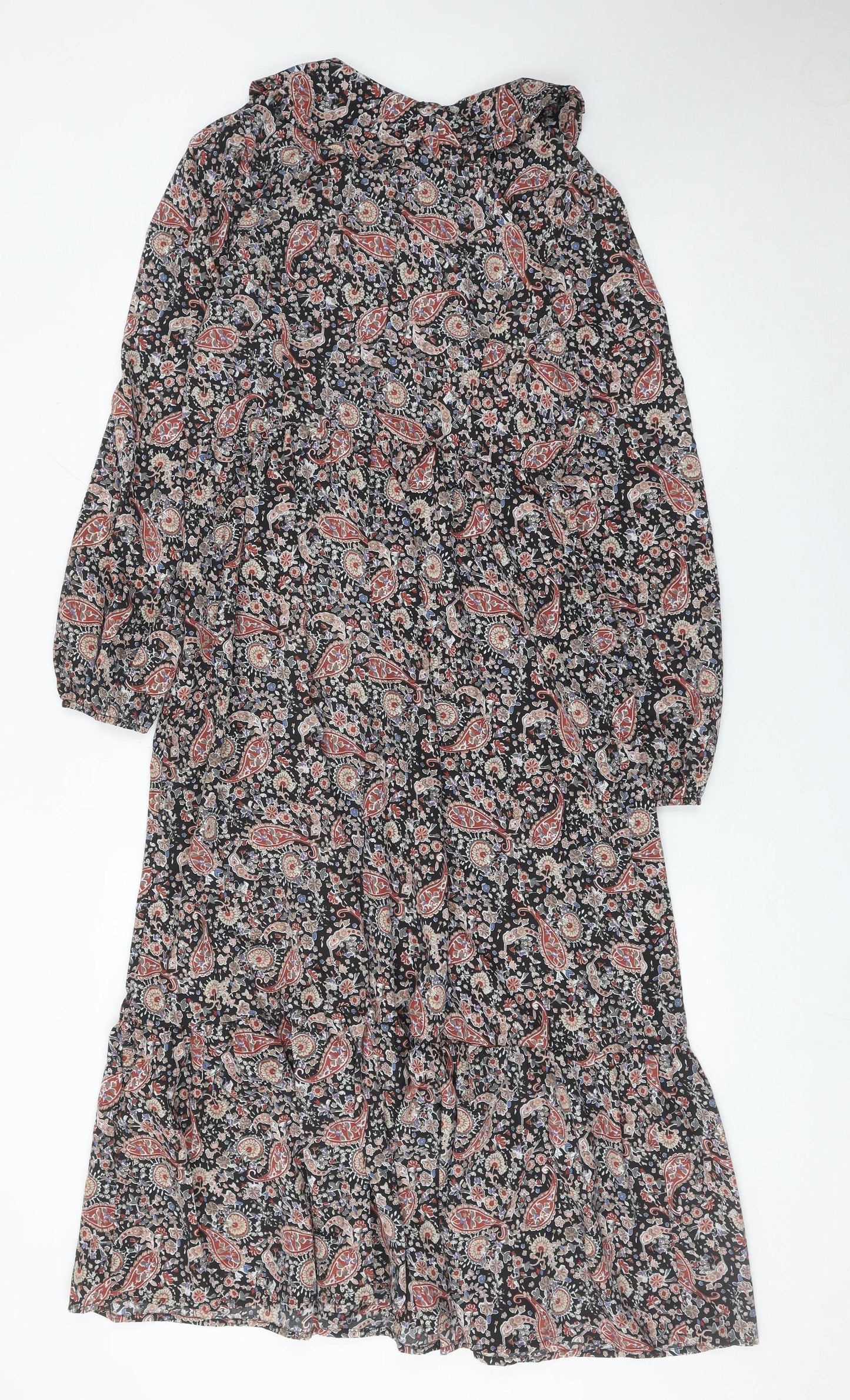 Blue Vanilla Women’s Multicoloured Paisley Midi Shift Dress UK 12