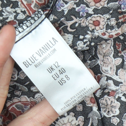 Blue Vanilla Women’s Multicoloured Paisley Midi Shift Dress UK 12