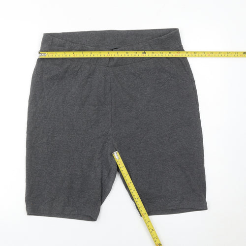 Capsule Women Grey Size 18 Slim Fit Jersey Biker Shorts Stretch Activewear