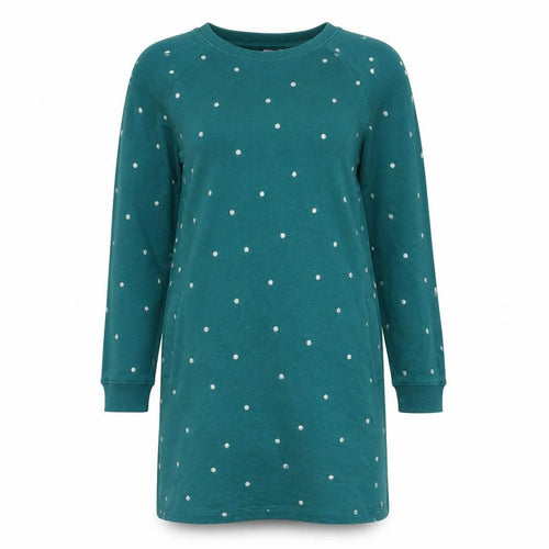 FatFace Women’s Green Polka Dot Cotton Shift Dress Size 10