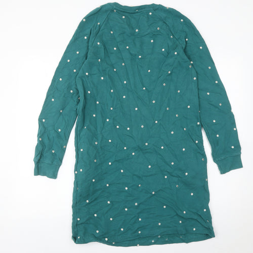 FatFace Women’s Green Polka Dot Cotton Shift Dress Size 10