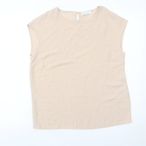 Warehouse Women’s Beige Blouse Size 8 Sleeveless Workwear Top