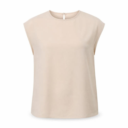 Warehouse Women’s Beige Blouse Size 8 Sleeveless Workwear Top