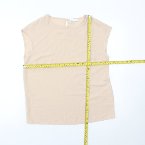 Warehouse Women’s Beige Blouse Size 8 Sleeveless Workwear Top