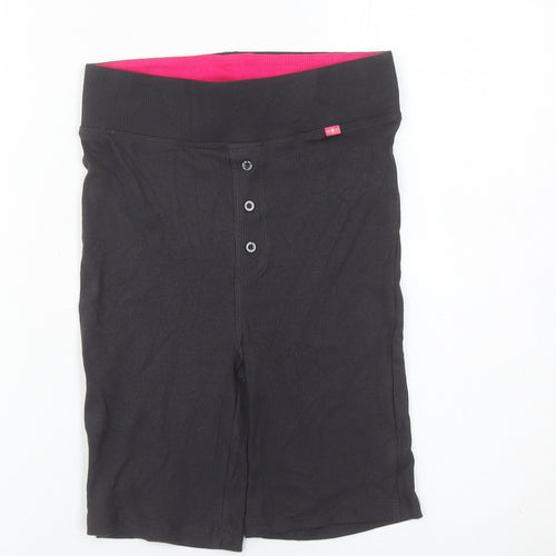 Marks and Spencer Women Black XS Biker Shorts Stretch Cotton
