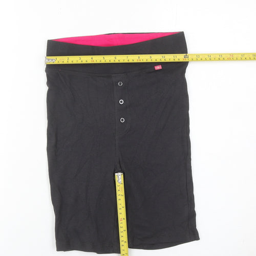 Marks and Spencer Women Black XS Biker Shorts Stretch Cotton