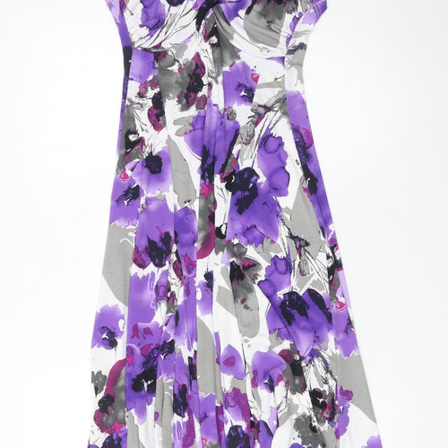Monacco Women’s Purple Floral Fit & Flare Dress Size 10