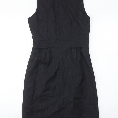 Gap Womens Black Wool Blend Sheath Dress Size 6 V-Neck Workwear