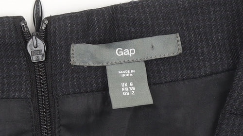 Gap Womens Black Wool Blend Sheath Dress Size 6 V-Neck Workwear