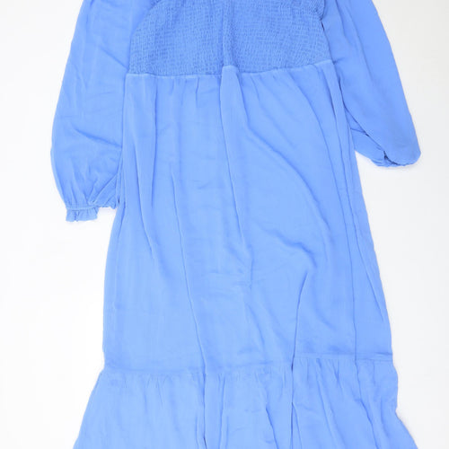 New Look Women Blue Size 18 Plus Midi A-Line Dress