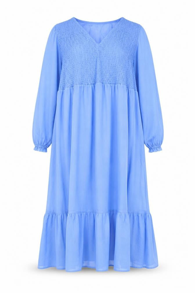 New Look Women Blue Size 18 Plus Midi A-Line Dress